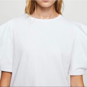 Mango Ruffled Sleeve Elegant T-shirt